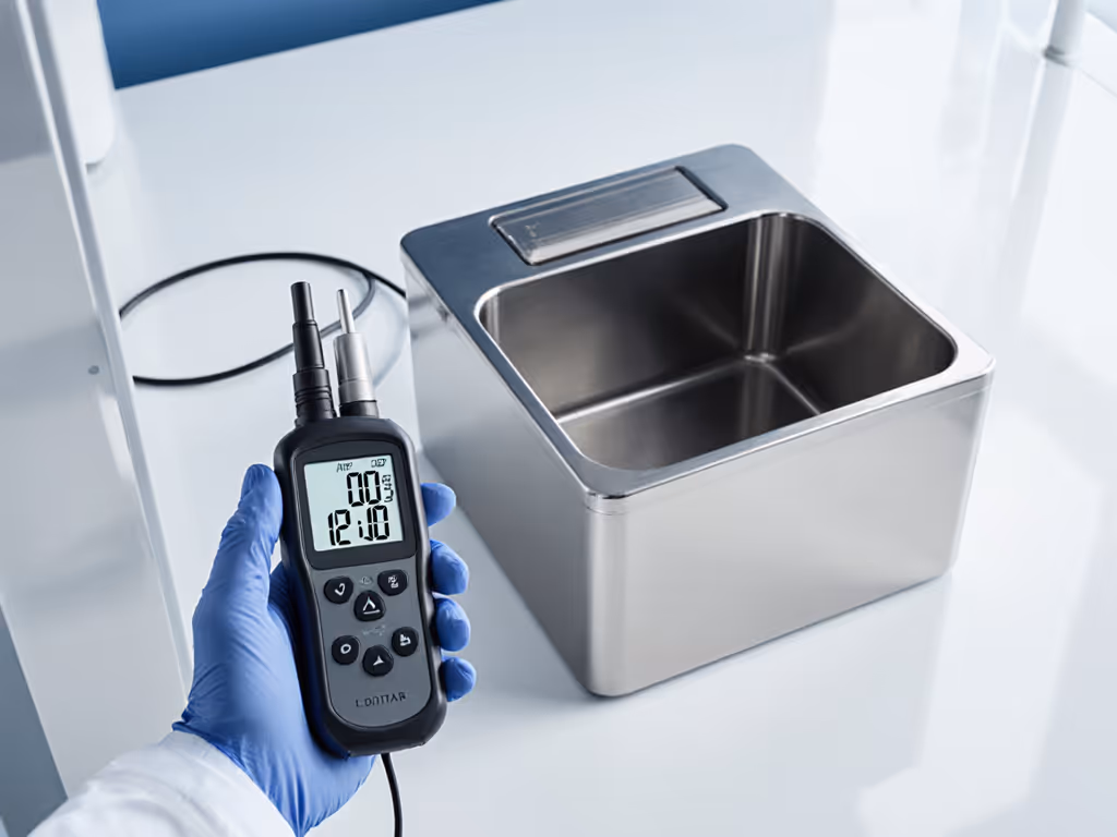 action_shot_showing_stainless_steel_litter_box_with_voc_meter_reading