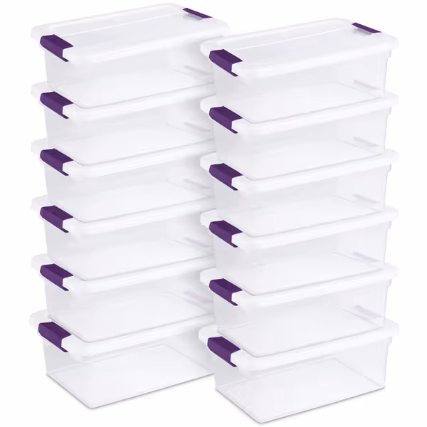 Sterilite 12-Pack 15 Quart ClearView Latch Box