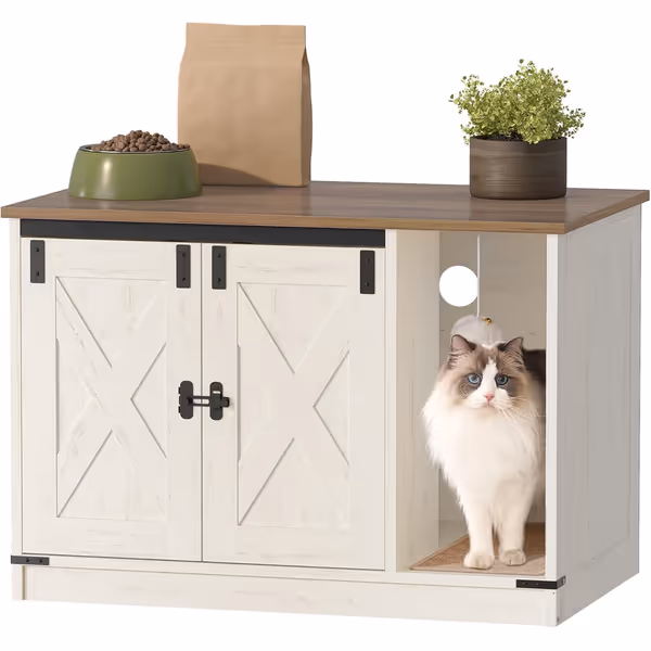 Hidden Litter Box Cabinet